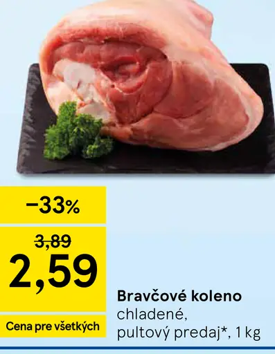 Bravčové koleno chladené