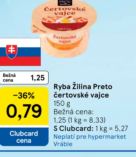 Ryba Žilina Preto čertovské vajce