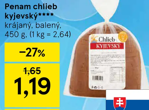 Penam chlieb kyjevský krájaný balený