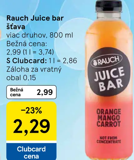 Rauch Juice Bar šťava viac druhov
