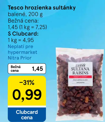 Tesco hrozienka sultánky