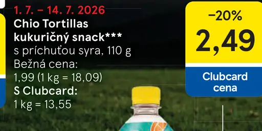 Chio Tortillas kukuričný snack s príchuťou syra