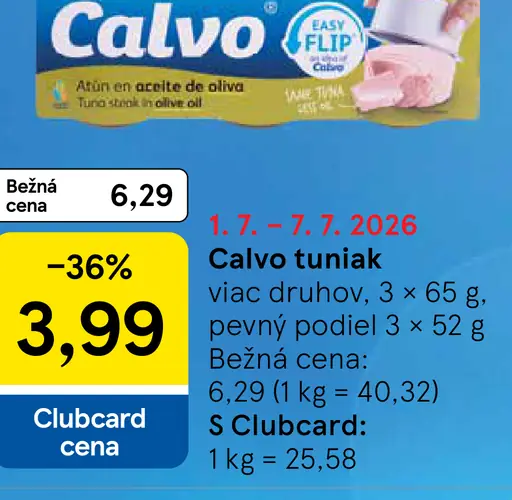 Calvo tuniak v oleji