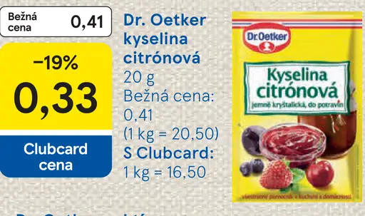 Dr. Oetker Kyselina citrónová