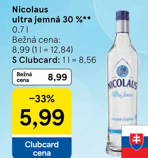 Nicolaus Ultra jemná vodka 30 %
