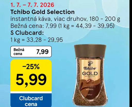 Tchibo Gold Selection instantná káva