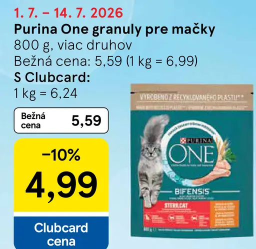 Purina One granuly pre mačky