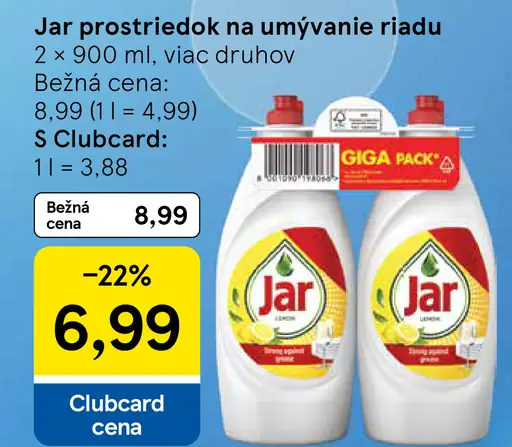 Jar prostriedok na umývanie riadu