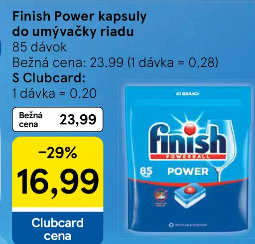 Finish Power kapsuly do umývačky riadu