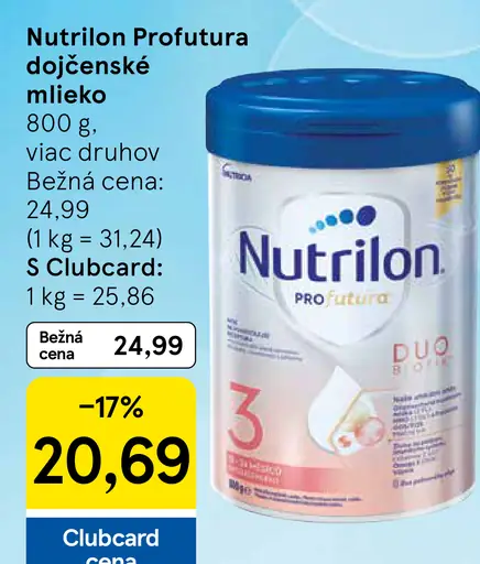 Nutrilon Profutura dojčenské mlieko