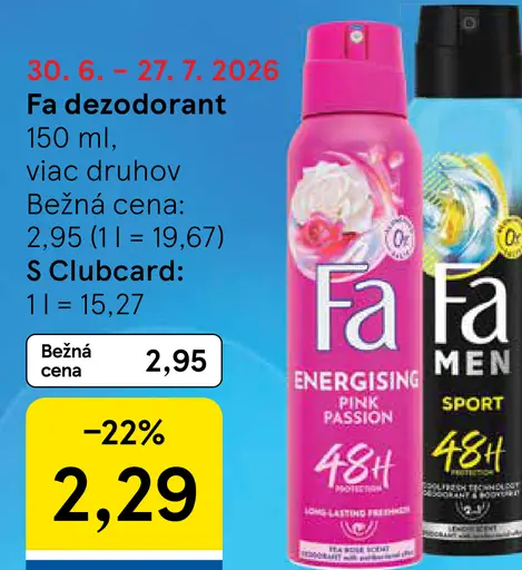 Fa dezodorant