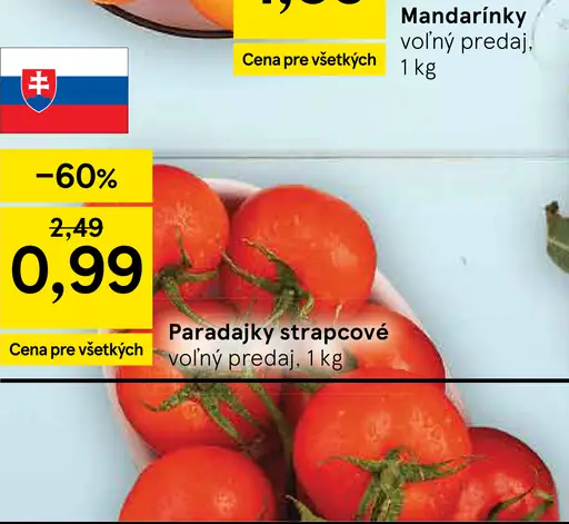 Paradajky strapcové