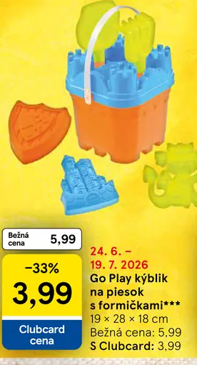 Go Play kýblik na piesok s formičkami