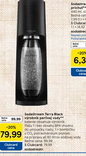 SodaStream Terra Black výrobník perlivej vody