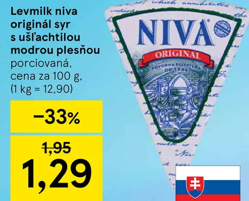 Levmilk niva originál syr s ušľachtilou modrou plesňou