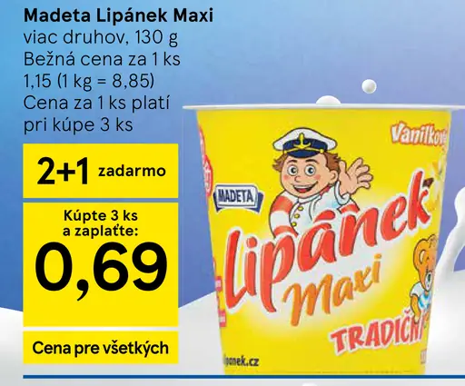 Madeta Lipánek Maxi tvarohový dezert