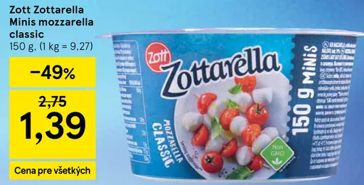 Zott Zottarella Minis Mozzarella Classic