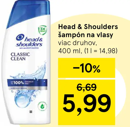 Head & Shoulders šampón na vlasy