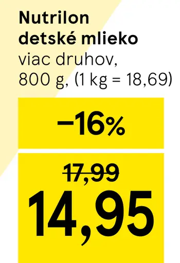 Nutrilon detské mlieko viac druhov