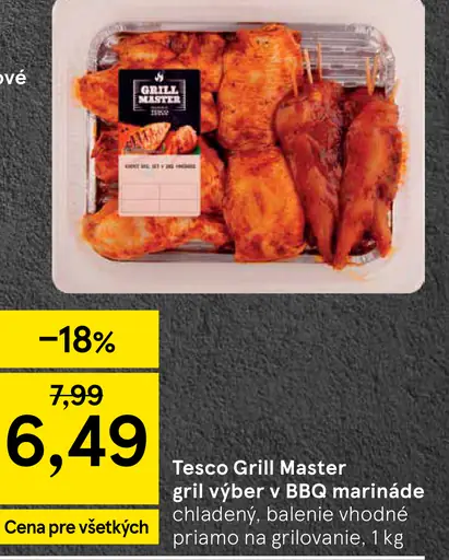 Tesco Grill Master kuracie horné stehno v BBQ marináde