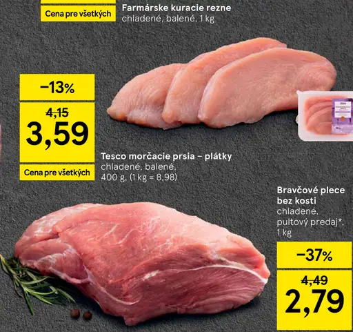 Farmárske kuracie rezne chladené, balené
