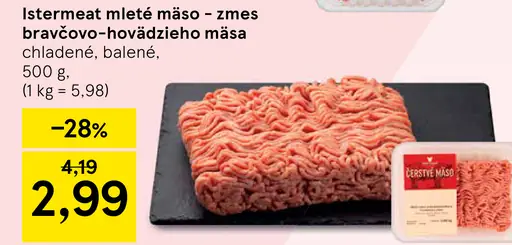Istermeat mleté mäso – zmes bravčovo-hovädzieho mäsa