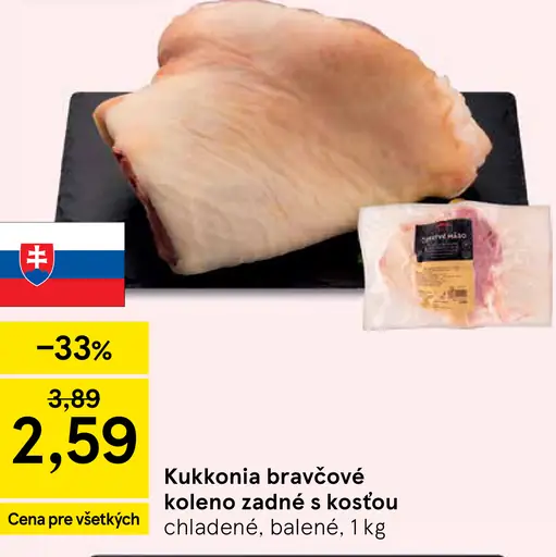 Kukkonia bravčové koleno zadné s kosťou