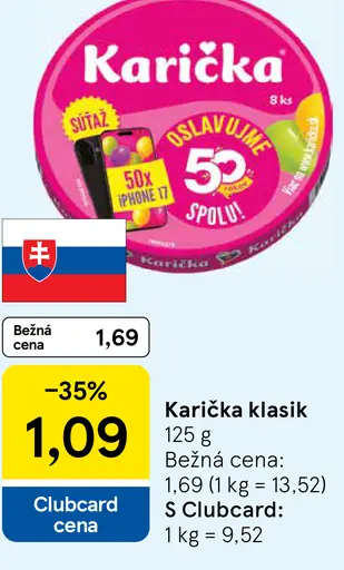 Karička klasik tavený syr