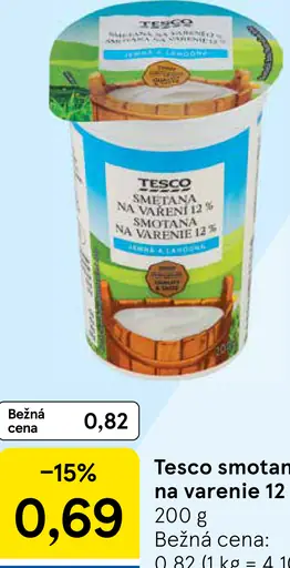 Tesco smotana na varenie 12 %