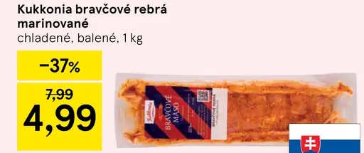 Kukkonia bravčové rebrá marinované chladené