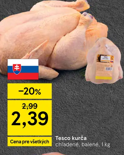 Slovenské kurča chladené, balené