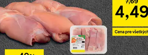 Tesco kuracie stehná celé bez kože a kosti chladené, balené