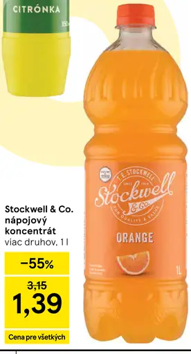 Stockwell & Co. nápojový koncentrát pomaranč