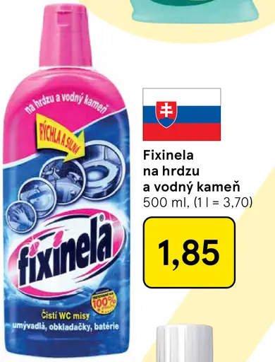 Fixinela čistič na hrdzu a vodný kameň