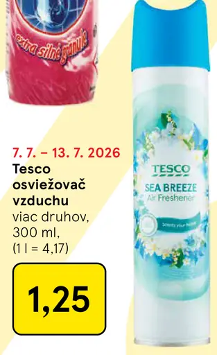 Tesco osviežovač vzduchu