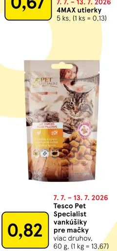 Tesco Pet Specialist vankúšiky pre mačky