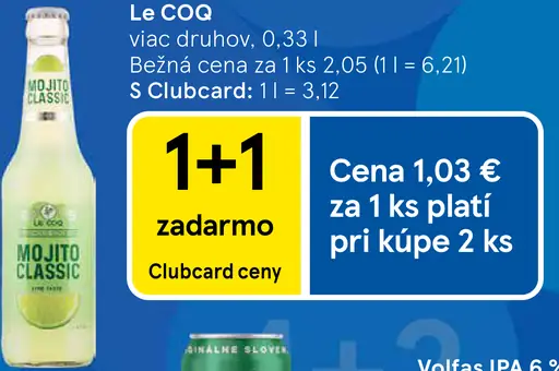 Le COQ alkoholický nápoj