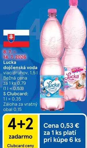 Lucka dojčenská voda viac druhov