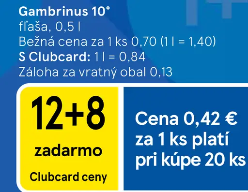 Gambrinus 10° fľaša