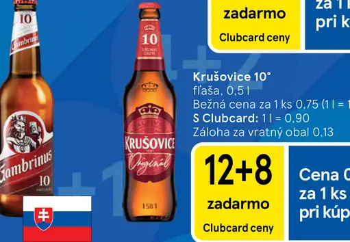 Krušovice 10° fľaša plechovka