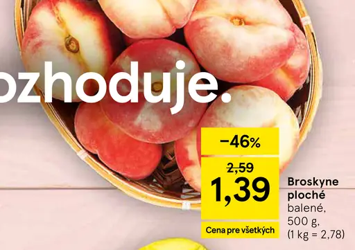 Broskyne ploché balené