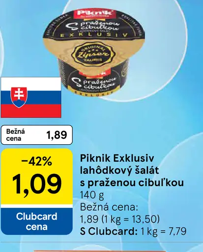 Piknik exkluzív lahodkový šalát s praženou cibuľkou