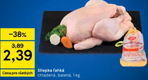 Sliepka ľahká chladená balená
