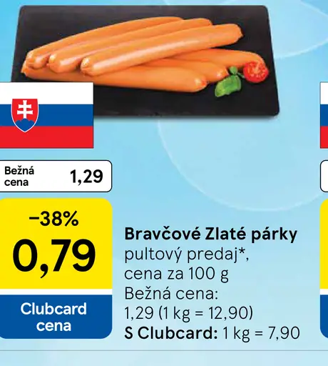 Bravčové zlaté párky