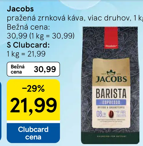 Jacobs Barista pražená zrnková káva