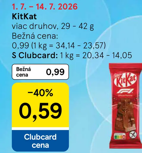 KitKat čokoládová tyčinka