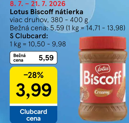 Lotus Biscoff nátierka