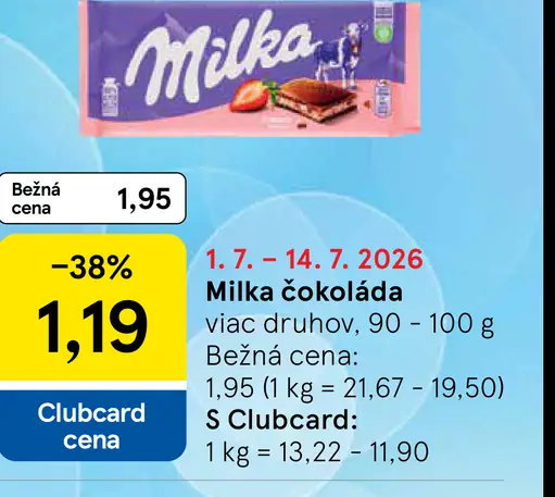 Milka Mliečna čokoláda