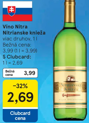 Vino Nitra Nitrianske knieža víno