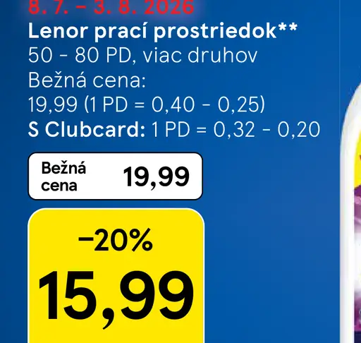 Lenor prací prostriedok viac druhov